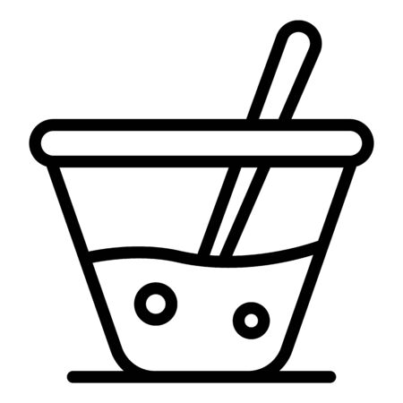 Soda glass icon, outline styleのイラスト素材
