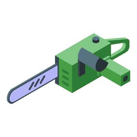 Chainsaw cutter icon, isometric styleのイラスト素材