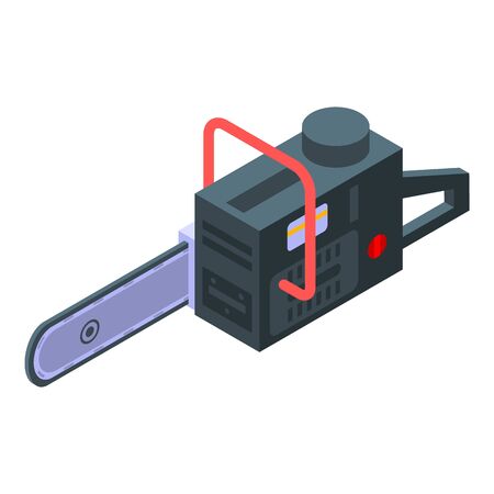 Petrol chainsaw icon, isometric styleのイラスト素材