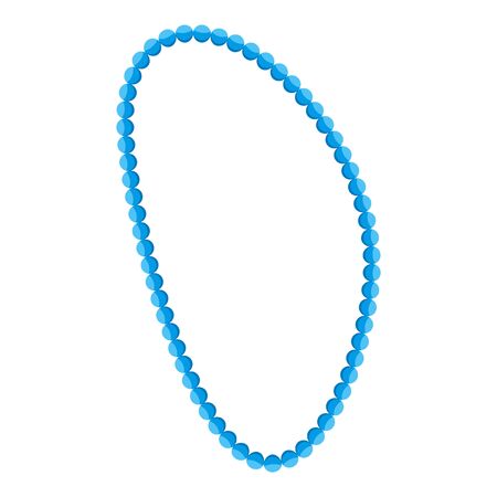 Blue pearl necklace icon, isometric styleのイラスト素材