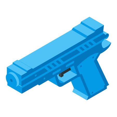 gun icon, isometric styleのイラスト素材