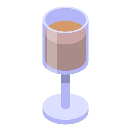Cocoa cocktail icon. Isometric of cocoa cocktail vector icon for web design isolated on white backgroundのイラスト素材