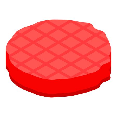 Burger cutlet icon, isometric styleのイラスト素材
