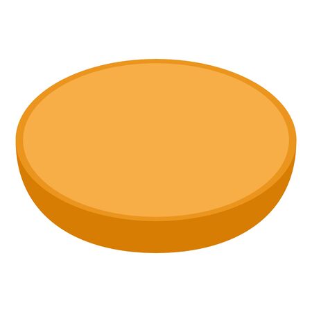 Fresh bun burger icon, isometric styleのイラスト素材