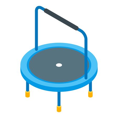 Kid trampoline icon, isometric styleのイラスト素材