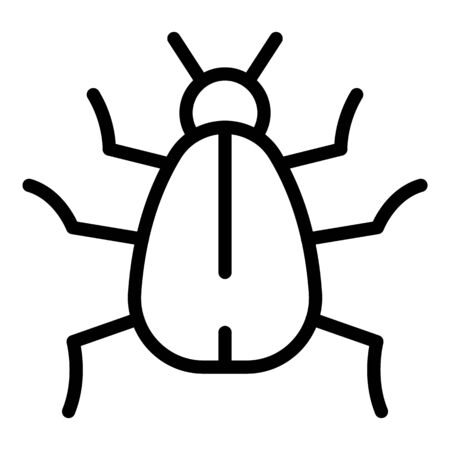 Organism bug icon, outline styleのイラスト素材