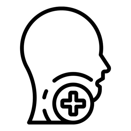Medical help gland thyroid icon, outline styleのイラスト素材