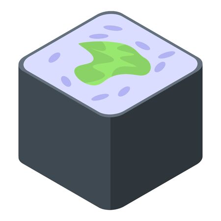 Traditional sushi icon, isometric styleのイラスト素材