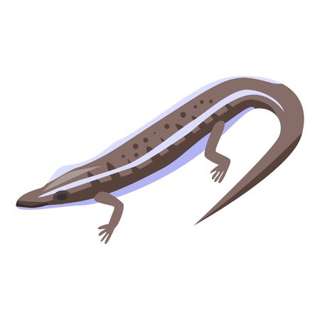 Forest lizard icon, isometric styleのイラスト素材