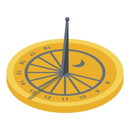 Sunlight watch icon, isometric styleのイラスト素材