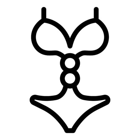 Fitness swimsuit icon, outline styleのイラスト素材