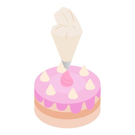 Cake decoration icon. Isometric illustration of cake decoration vector icon for webのイラスト素材