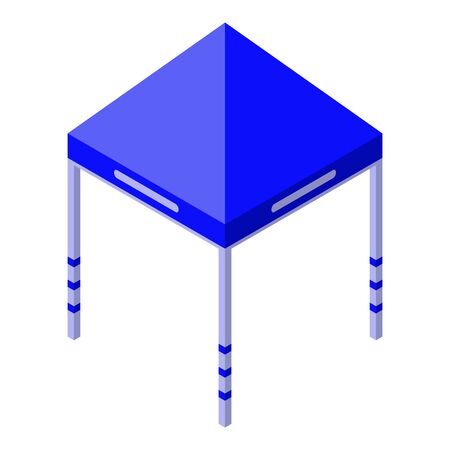 Blue gazebo icon, isometric styleのイラスト素材