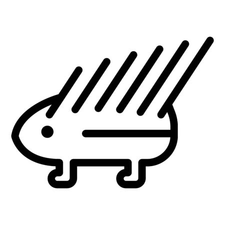 Zoo porcupine icon, outline styleのイラスト素材