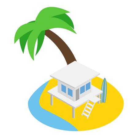 South beach icon, isometric styleのイラスト素材