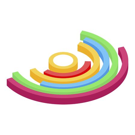 Business regression icon, isometric styleのイラスト素材