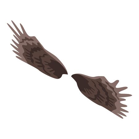 Gothic wings icon. Isometric of gothic wings vector icon for web design isolated on white backgroundのイラスト素材