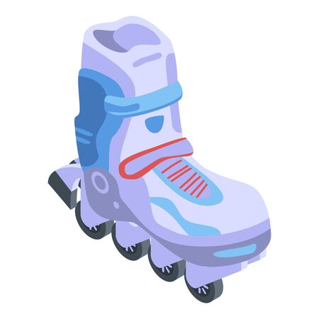 Professional inline skates icon, isometric styleのイラスト素材