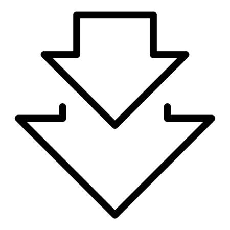 Regression arrows icon, outline styleのイラスト素材