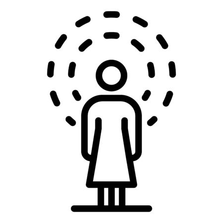 Woman life skills icon. Outline woman life skills vector icon for web design isolated on white backgroundのイラスト素材