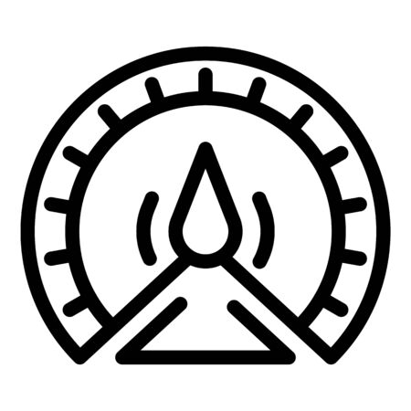 Barometer dashboard icon, outline styleのイラスト素材