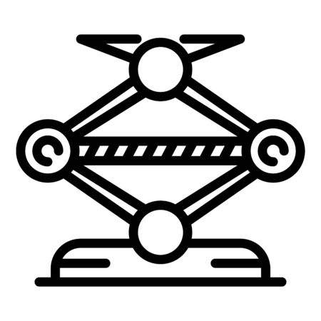 Jack screw tool icon. Outline jack screw tool vector icon for web design isolated on white backgroundのイラスト素材