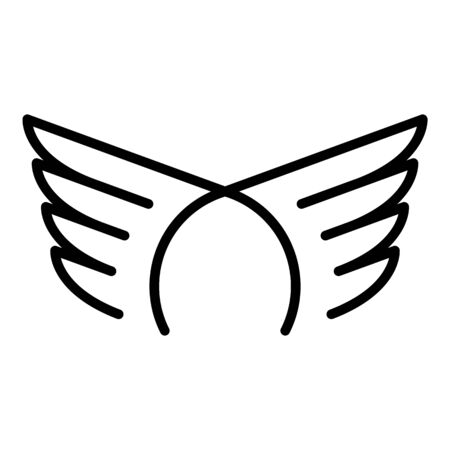 Heaven wings icon. Outline heaven wings vector icon for web design isolated on white backgroundのイラスト素材