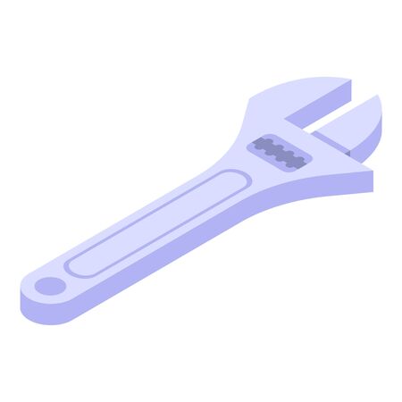 Adjustable wrench icon, isometric styleのイラスト素材