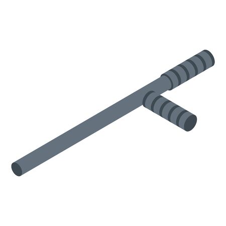 Police baton icon. Isometric of police baton vector icon for web design isolated on white backgroundのイラスト素材