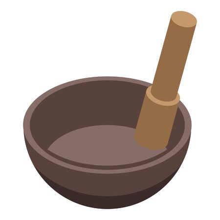 Witch plant bowl icon, isometric styleのイラスト素材
