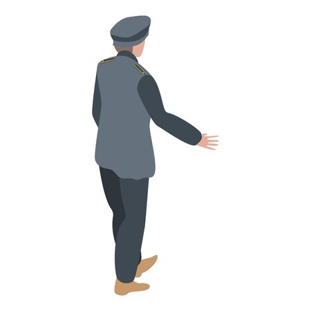 Sailor man icon, isometric styleのイラスト素材
