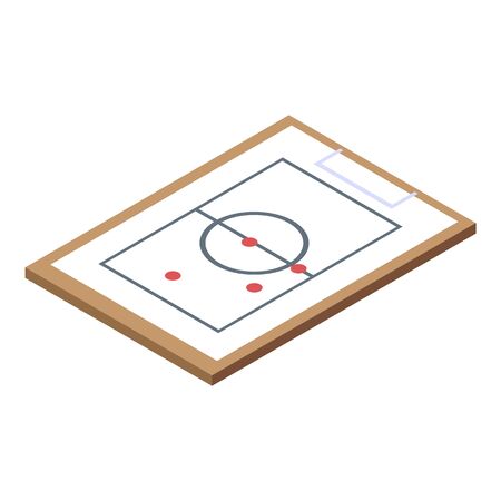 Basketball tactical board icon. Isometric of basketball tactical board vector icon for web design isolated on white backgroundのイラスト素材