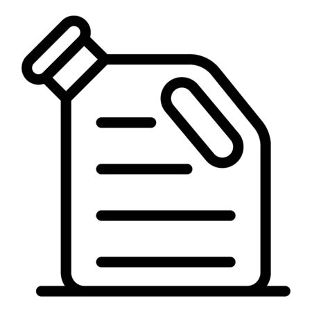 Engine oil canister icon, outline styleのイラスト素材