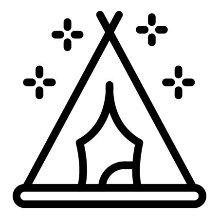Baby room tent icon, outline styleのイラスト素材