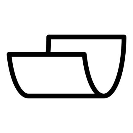 Concrete gutter icon, outline styleのイラスト素材