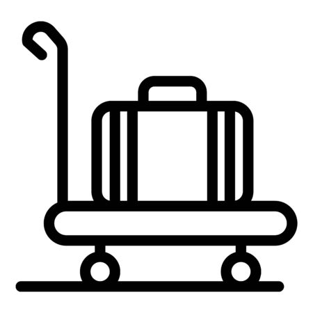 Delivery luggage icon. Outline delivery luggage vector icon for web design isolated on white backgroundのイラスト素材