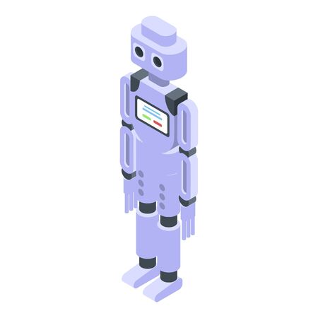 Artificial robot icon. Isometric of artificial robot vector icon for web design isolated on white backgroundのイラスト素材
