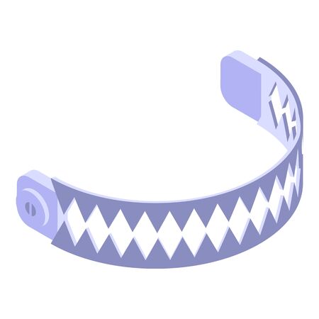 Closed metal trap icon. Isometric of closed metal trap vector icon for web design isolated on white backgroundのイラスト素材
