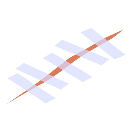 Scotch suture icon. Isometric of scotch suture vector icon for web design isolated on white backgroundのイラスト素材