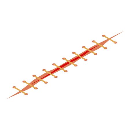 Accident suture icon. Isometric of accident suture vector icon for web design isolated on white backgroundのイラスト素材
