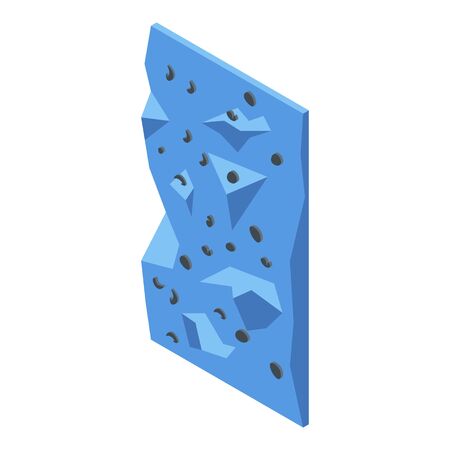 Rock wall climbing icon, isometric styleのイラスト素材