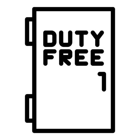 Duty free door icon, outline styleのイラスト素材