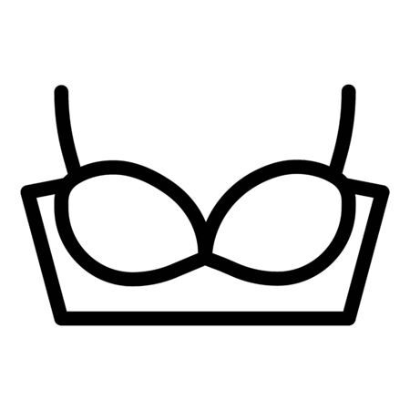 Balconette top icon, outline styleのイラスト素材