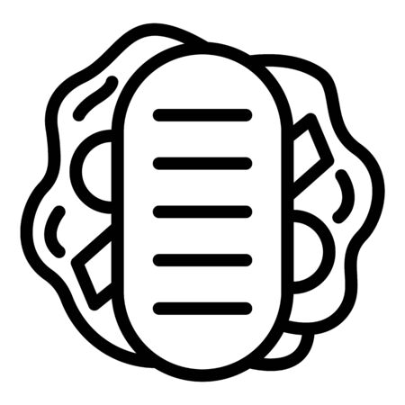 Thick sandwich icon, outline styleのイラスト素材