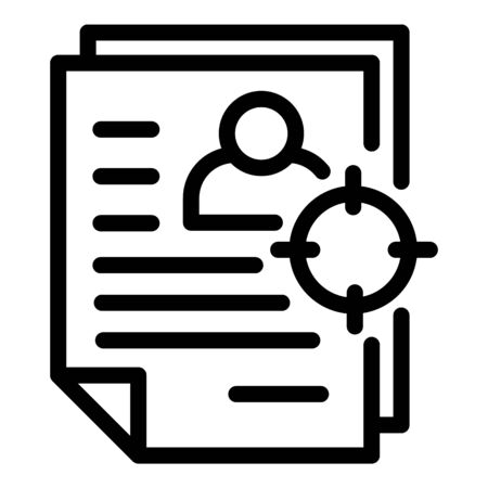 Recruiter headhunter icon, outline styleのイラスト素材