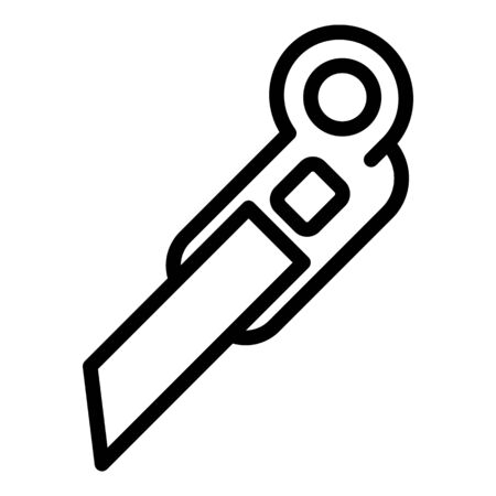 Steel cutter icon, outline styleのイラスト素材