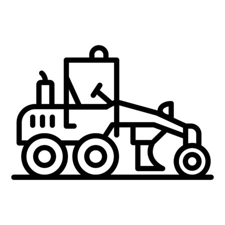 Business grader machine icon, outline styleのイラスト素材
