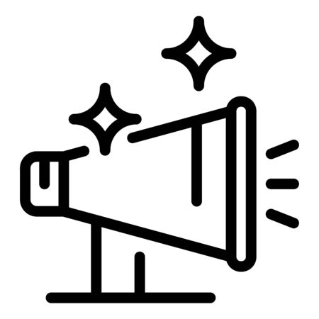 Film director megaphone icon, outline styleのイラスト素材