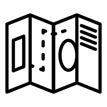 Landscape designer map icon, outline styleのイラスト素材