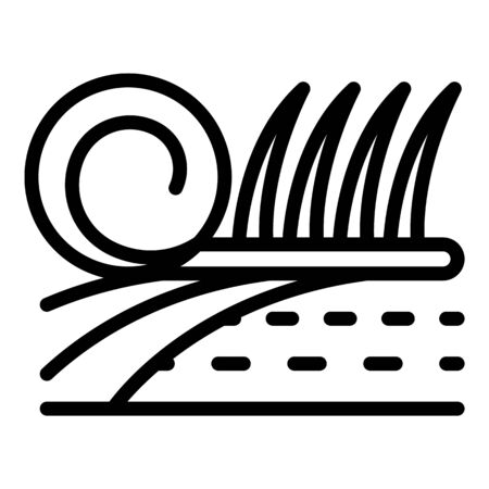 Grass landscape designer icon, outline styleのイラスト素材